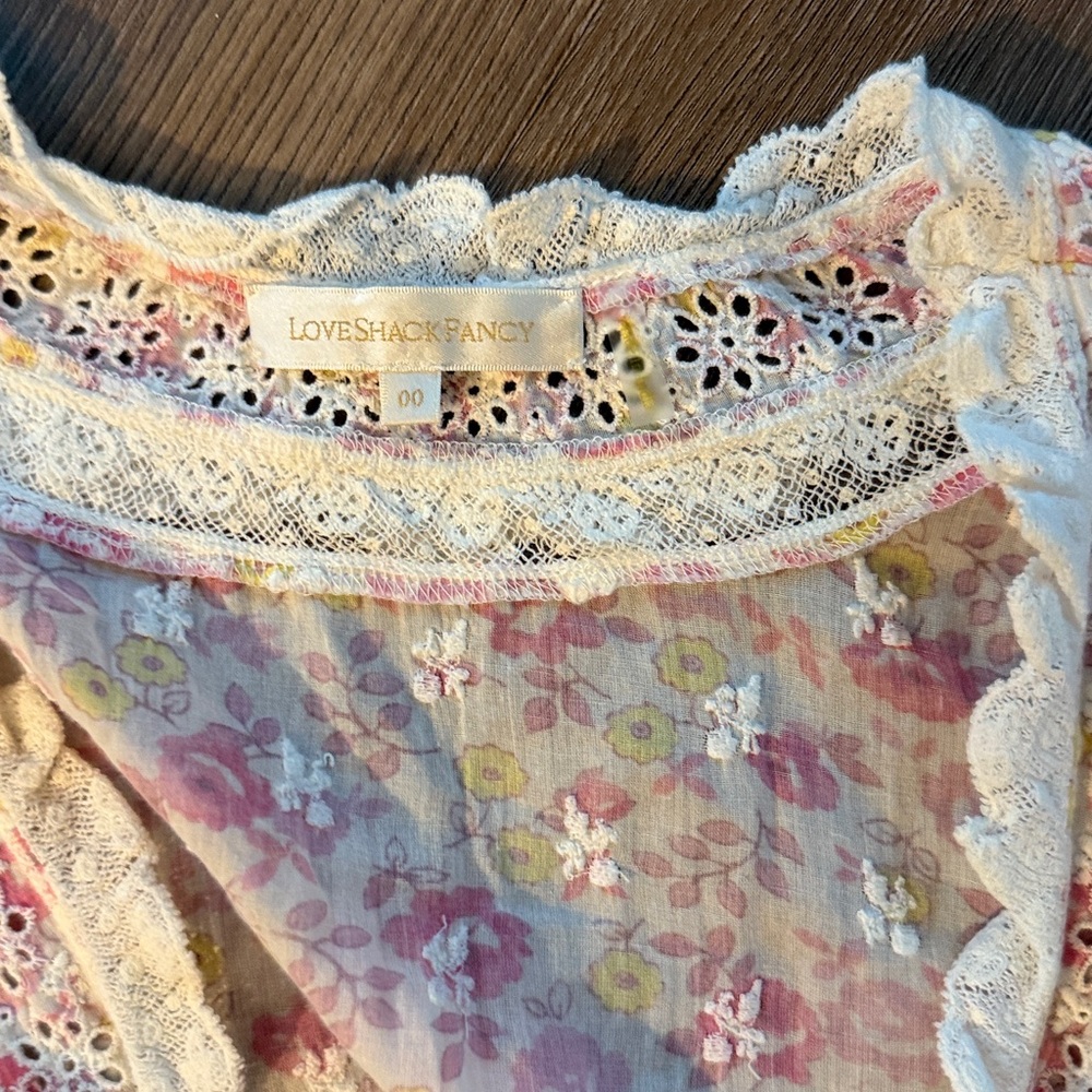 NWOT Loveshackfancy belen dress in lemonade stand - Picture 5 of 7